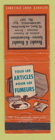 Matchbook Cover - Beaudet Restaurants Victoriaville QC WEAR