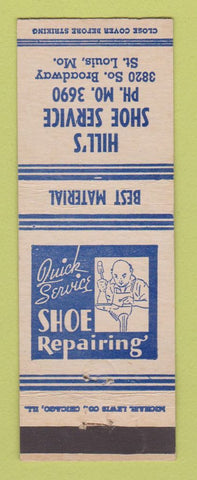 Matchbook Cover - Hill's Shoe Service Repair St Louis MO