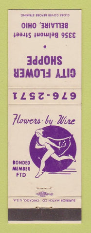 Matchbook Cover - City Flower Shoppe Bellaire OH