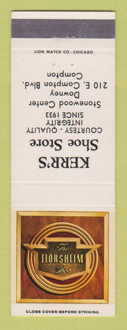 Matchbook Cover - Florsheim Shoes Kerr's Compton CA