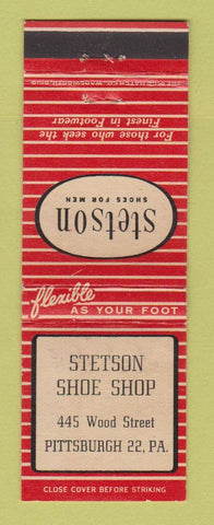 Matchbook Cover - Stetson Men's Shoes Pittsburgh PA