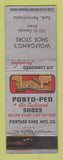 Matchbook Cover - Porto Ped Shoes Wolfgang's Store York PA WEAR