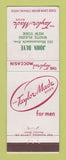 Matchbook Cover - Taylor Made Men's Shoes John Blye White Plains NY