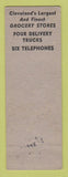 Matchbook Cover - B-B Food Stores Grocery Cleveland OH