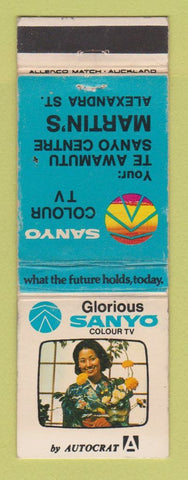 Matchbook Cover - Sanyo Color TV New Zealand girlie