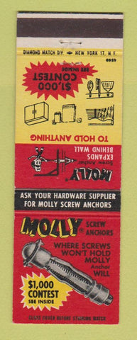 Matchbook Cover - Molly Anchor Screws