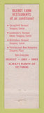 Matchbook Cover - Idlenot Dairies North Springfield VT Keene Manchester NH