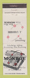 Matchbook Cover - Monroe Calculating Machine Canada WEAR