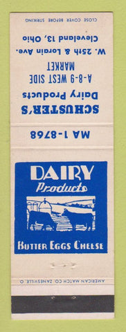 Matchbook Cover - Schuster's Dairy Products Cleveland OH