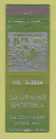 Matchbook Cover - Dauphine Shoe Store Repair Mobile AL WEAR