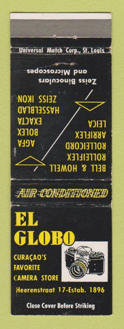 Matchbook Cover - El Globe Camera Store Curacao