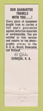 Matchbook Cover - El Globe Camera Store Curacao