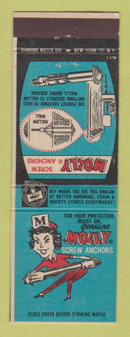 Matchbook Cover - Molly screw Anchors girlie