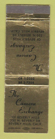 Matchbook Cover - The Camera Exchange Beverly Hills CA WORN BACK
