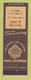 Matchbook Cover - Tioga Oak Sole Leather Shoes Warren PA Repair