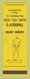 Matchbook Cover - Tweedy's Plants Pots Flowers Phillipsburg KS Cartoon WEAR