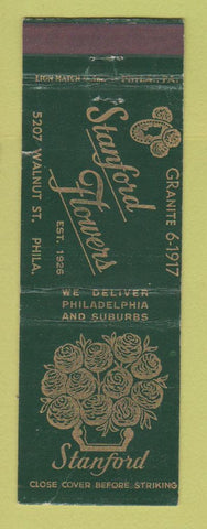 Matchbook Cover - Stanford Flowers Philadelphia PA WEAR