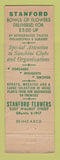 Matchbook Cover - Stanford Flowers Philadelphia PA WEAR