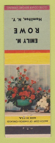 Matchbook Cover - Emily Rowe Hamilton NY Flowers?