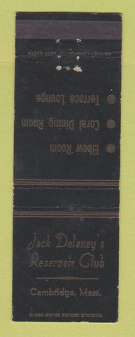 Matchbook Cover - Jack Delaney's Reservoir Club Cambridge MA WEAR