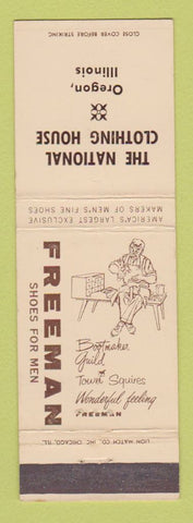 Matchbook Cover - Freeman Men's Shoes Oregon IL Clothing House