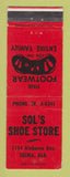 Matchbook Cover - Sol's Shoe Store Selma AL WEAR