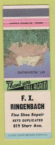 Matchbook Cover - FX Ringenbach Shoe Repair Toledo OH