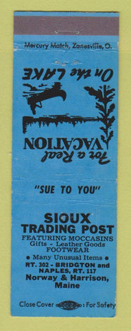 Matchbook Cover - Sioux Trading Post Norway Harrison ME