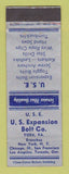 Matchbook Cover - USE Expansion Bolts York PA WORN BACK