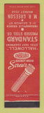Matchbook Cover - Standard Pressed Steel Indianapolis IN MR Greeson WEAR