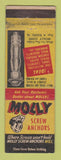 Matchbook Cover - Molly Anchor Screws WEAR