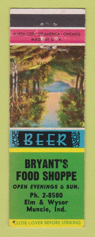 Matchbook Cover - Bryant's Food Shoppe Muncie IN