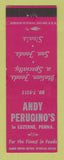 Matchbook Cover - Andy Perugino's Foods Luzerne PA grocery