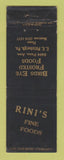 Matchbook Cover - Rini's Fine Foods Grocery Pittsburgh PA WEAR