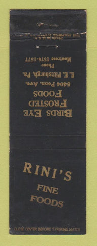 Matchbook Cover - Rini's Fine Foods Grocery Pittsburgh PA WEAR