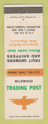 Matchbook Cover - Wildwood Trading Post Fruit Growers Wildwood FL
