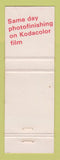 Matchbook Cover - Photo King Photography Kodak Canada