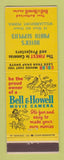 Matchbook Cover - Bell and Howell Movie Camera Hoyer's Photo Williamsport PA