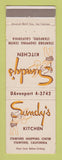 Matchbook Cover - Sandy's Kitchen Restaurant Stanford CT
