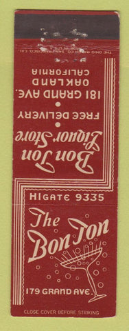 Matchbook Cover - Bon Ton Liquor Store Oakland CA