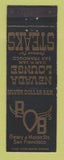 Matchbook Cover - Bob's Steaks San Francisco CA