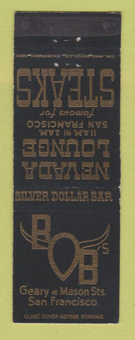 Matchbook Cover - Bob's Steaks San Francisco CA