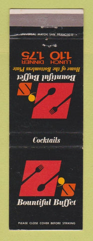 Matchbook Cover - Z's Buffet San Francisco CA