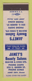 Matchbook Cover - Janet's Beauty Salon