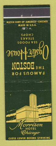 Matchbook Cover - Morrison Hotel Chicago IL Boston Oyster House