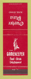 Matchbook Cover - The Gamekeeper Restaurant Owyhee Plaza Boise ID