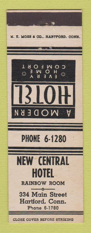 Matchbook Cover - New Central Hotel Hartford CT