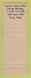 Matchbook Cover - Flying Chicken Restaurant Tulsa OK
