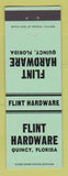 Matchbook Cover - Flint Hardware Quincy FL