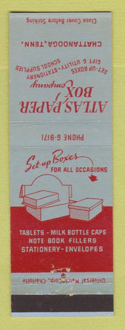 Matchbook Cover - Atlas Paper Box Company Chattanooga TN
